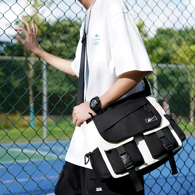 Warrior Nylon Crossbody Bag Unisex Black-2