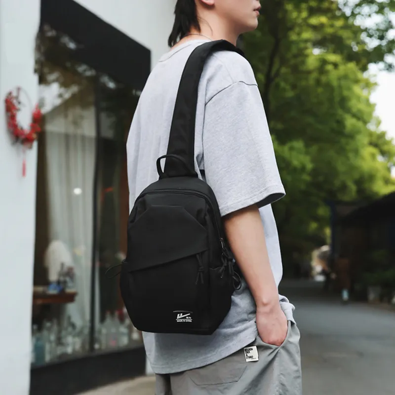 Warrior Nylon Sling Bag Unisex Black-2