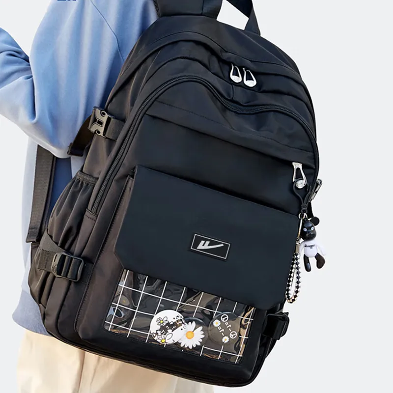 Warrior Nylon Backpack Unisex Black-1