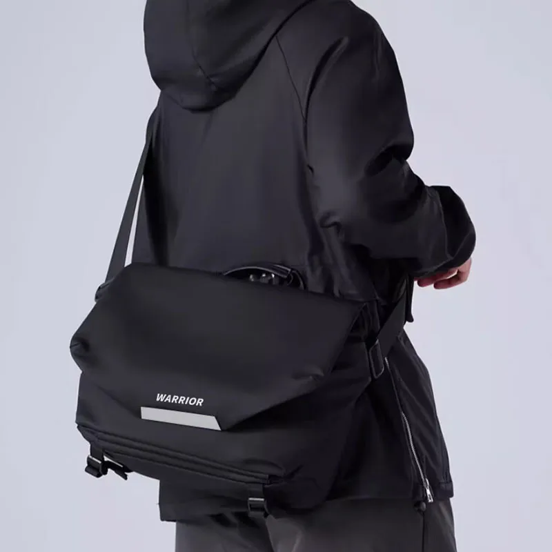 Warrior PU Crossbody Bag Unisex Black-3