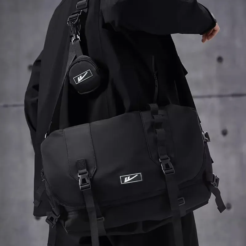 Warrior Oxford Shoulder Bag Unisex Night Shadow Black-4