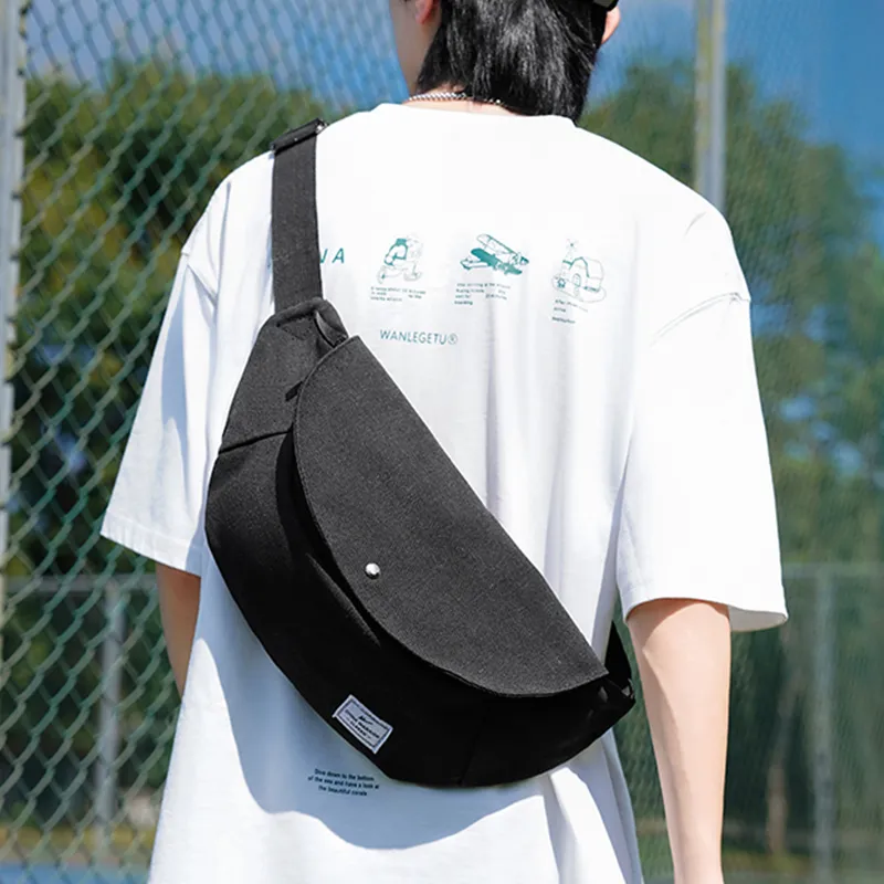 Warrior Canvas Sling Bag Regular Unisex Black/White-5