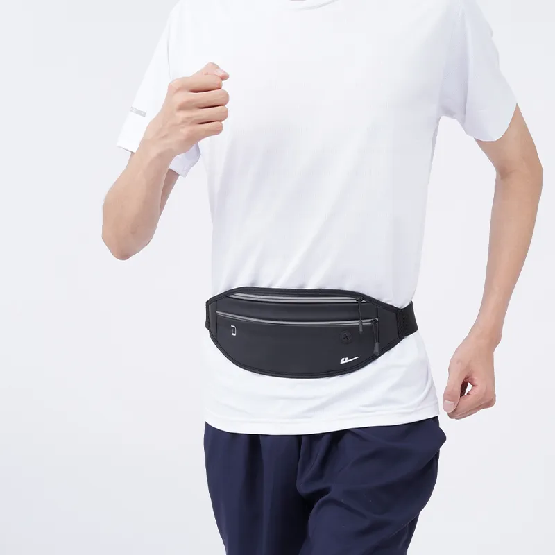 Warrior PU Fanny Pack Regular Unisex Black/White-1