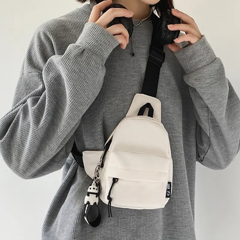 Warrior Nylon Sling Bag Regular Unisex Black/White-5