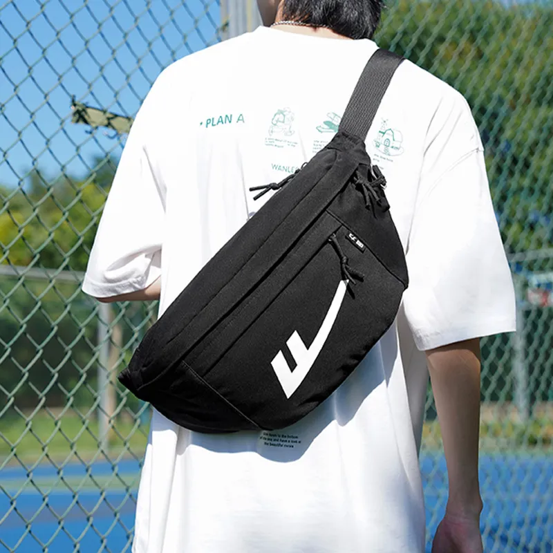 Warrior Nylon Crossbody Bag Regular Unisex Black/White-1