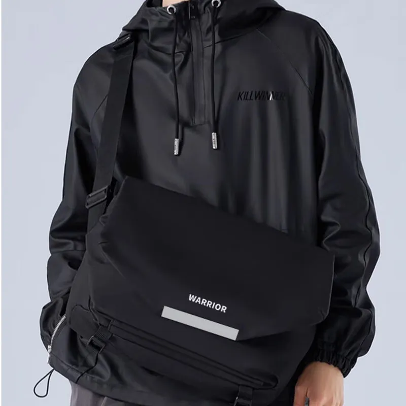 Warrior PU Crossbody Bag Unisex Black-2