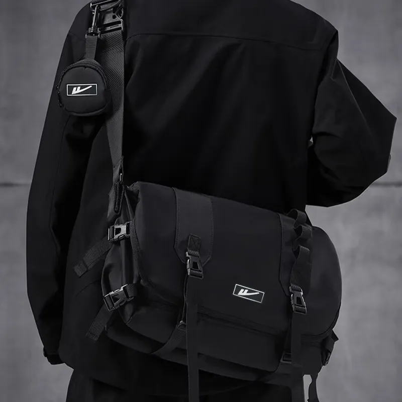 Warrior Oxford Shoulder Bag Unisex Night Shadow Black-1