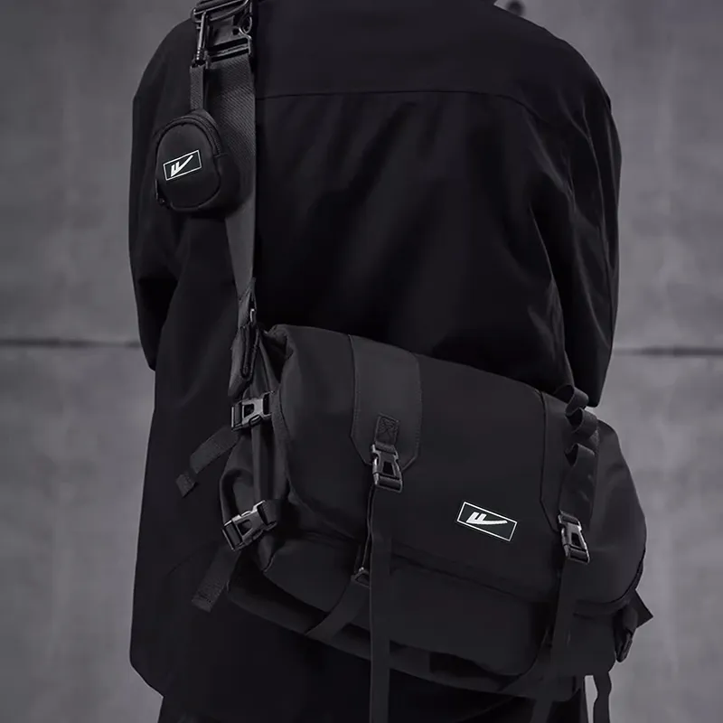 Warrior Oxford Shoulder Bag Unisex Night Shadow Black-3