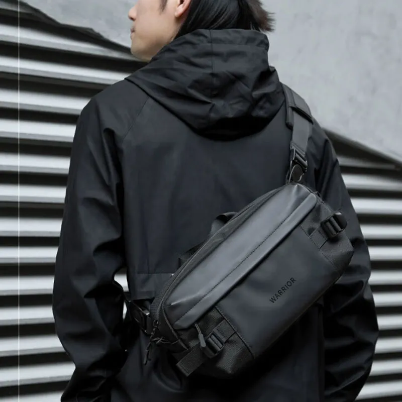 Warrior Oxford One Shoulder Crossbody Bag, Sling Bag Regular Unisex Black-1
