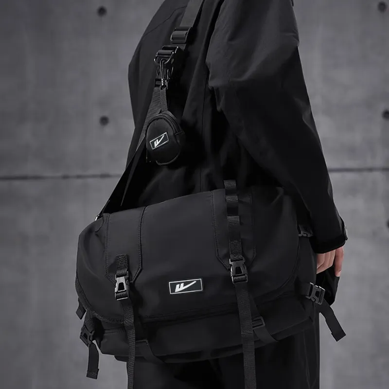 Warrior Oxford Shoulder Bag Unisex Night Shadow Black-2