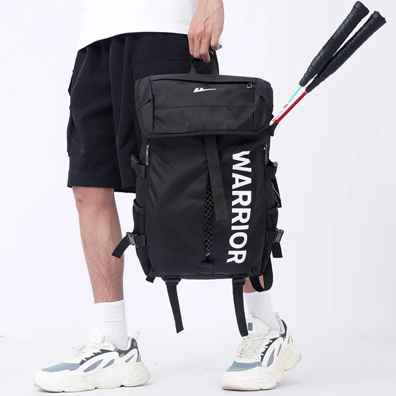 Warrior Oxford Fabric Backpack Regular Unisex Black/White-6