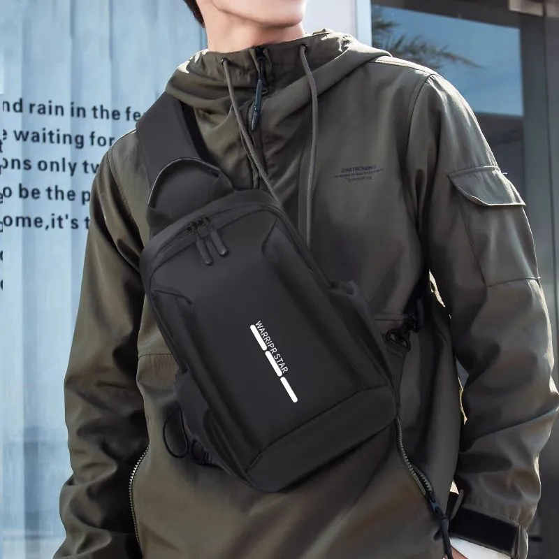 Warrior Oxford Sling Bag Unisex Black-2