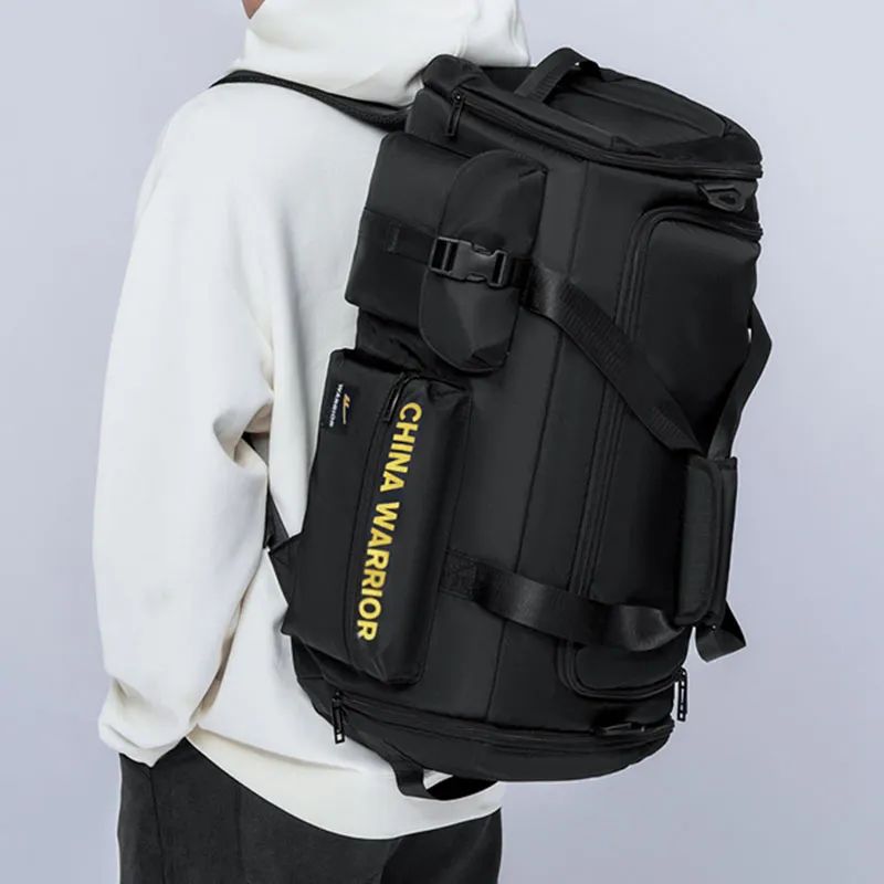 Warrior Nylon Fabric Travel Bag 40L Unisex Black-2