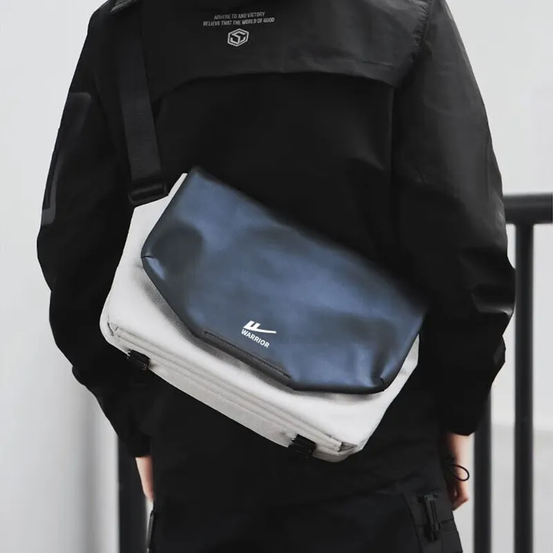 Warrior Polyester Backpack, Shoulder Bag, Crossbody Bag Unisex White-4