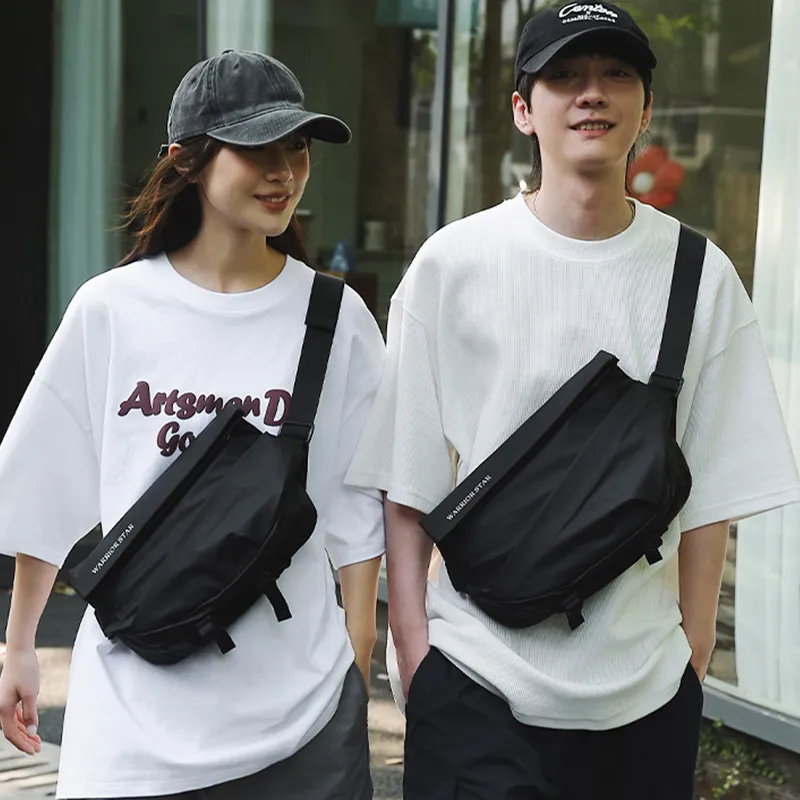 Warrior Polyester Crossbody Bag Regular Unisex Black-4
