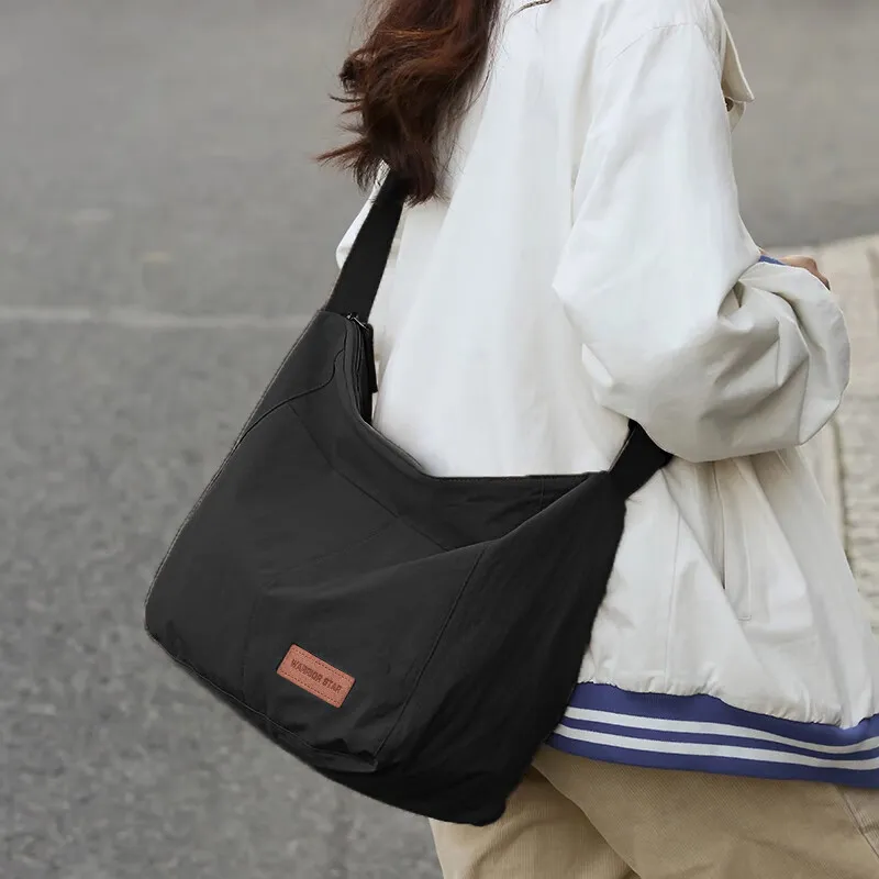 Warrior Nylon Shoulder Bag Unisex White/Black-6