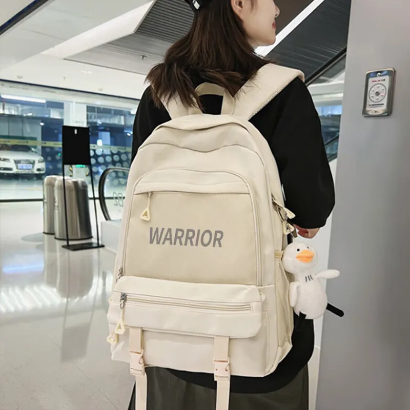Warrior Polyamide Backpack Large Size Unisex Black/White-7