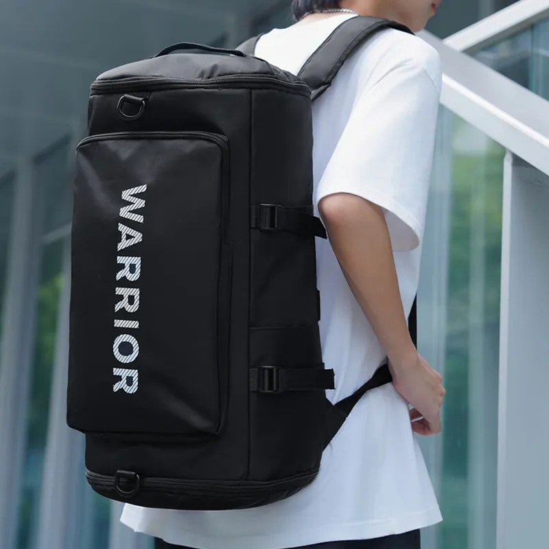 Warrior Oxford Double Shoulder Travel Bag Unisex Black-4