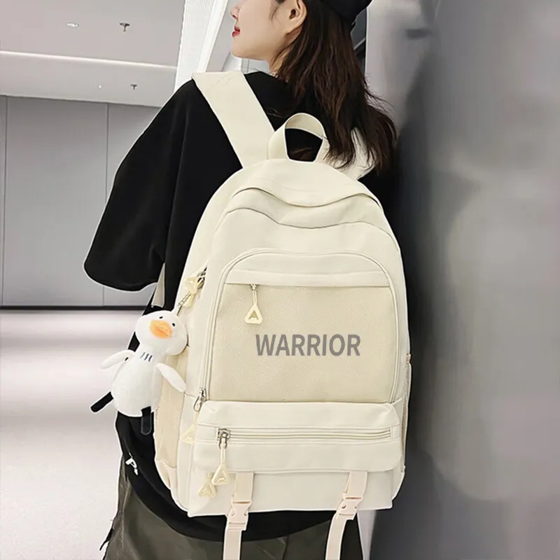 Warrior Polyamide Backpack Large Size Unisex Black/White-6