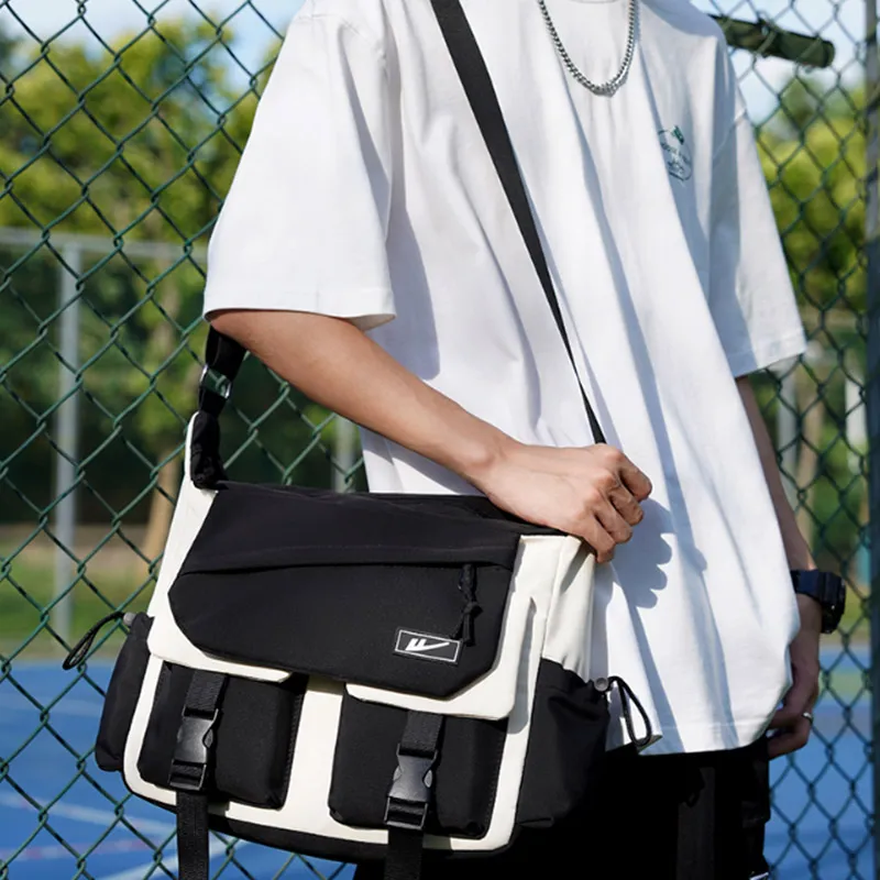 Warrior Nylon Crossbody Bag Unisex Black-1