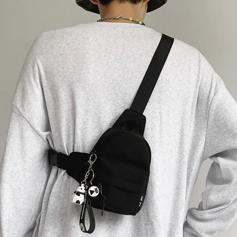 Warrior Nylon Sling Bag Regular Unisex Black/White-2