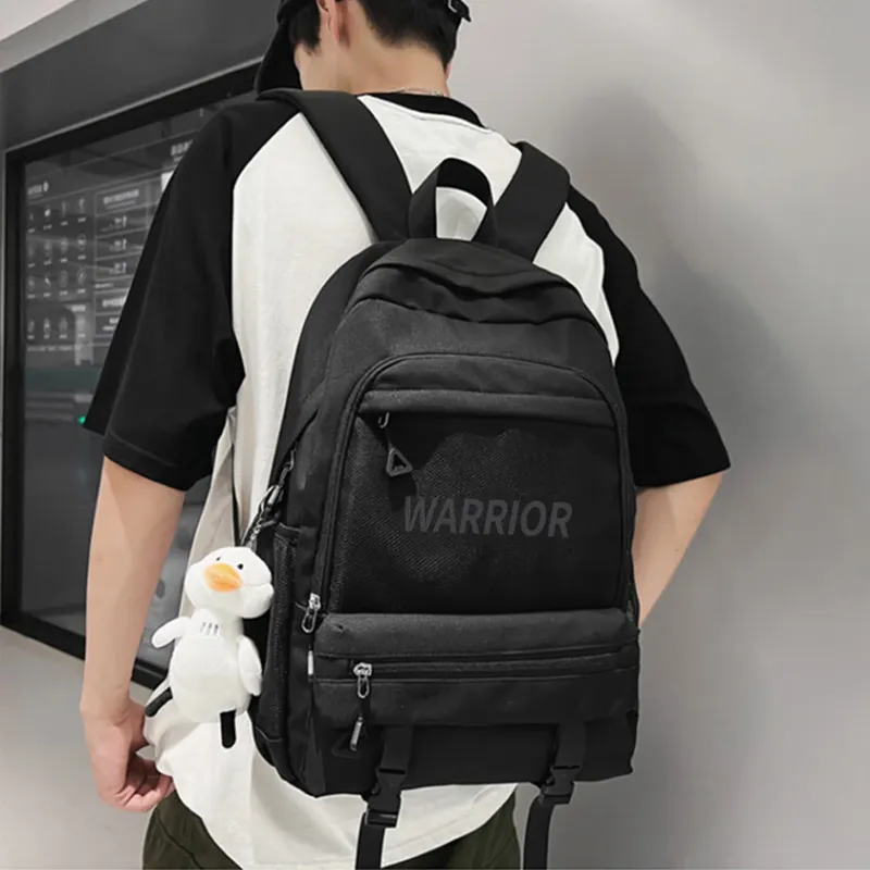 Warrior Polyamide Backpack Large Size Unisex Black/White-2