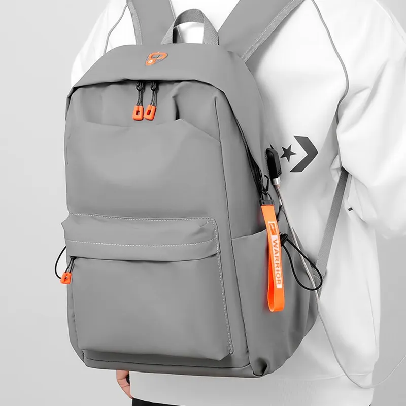 Warrior Oxford Laptop Bag Backpack Large Size Unisex Black/Gray-10