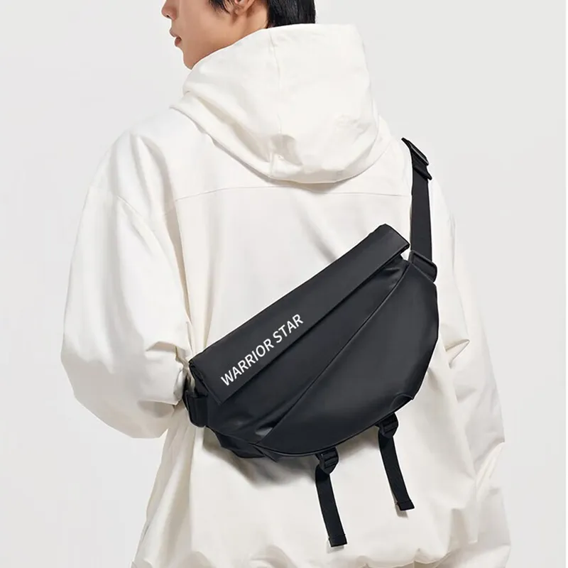 Warrior Oxford Shoulder Bag, Crossbody Bag Regular Men's Radiant Black-6