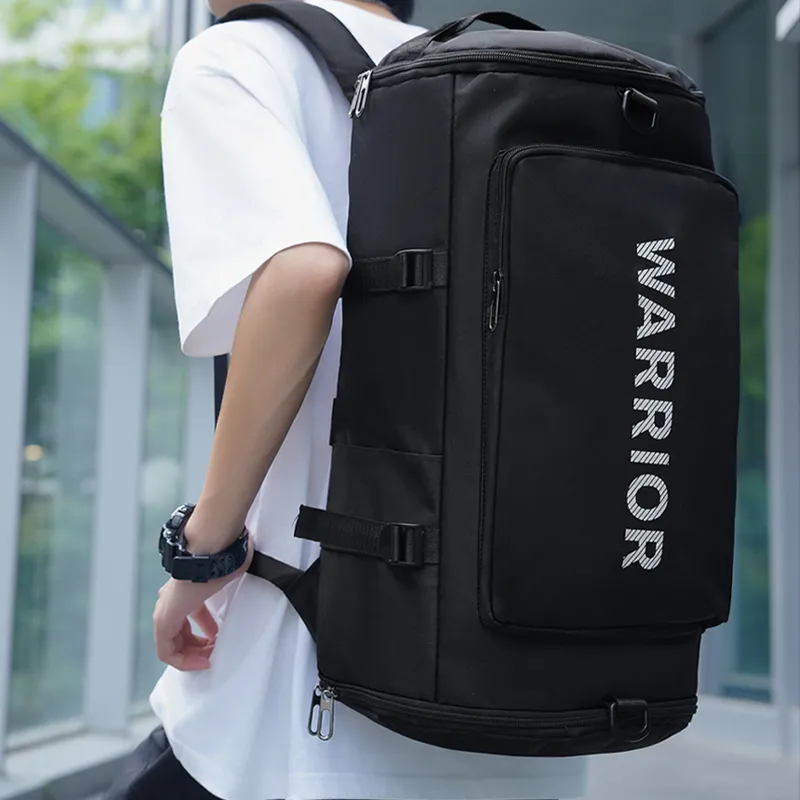Warrior Oxford Double Shoulder Travel Bag Unisex Black-2