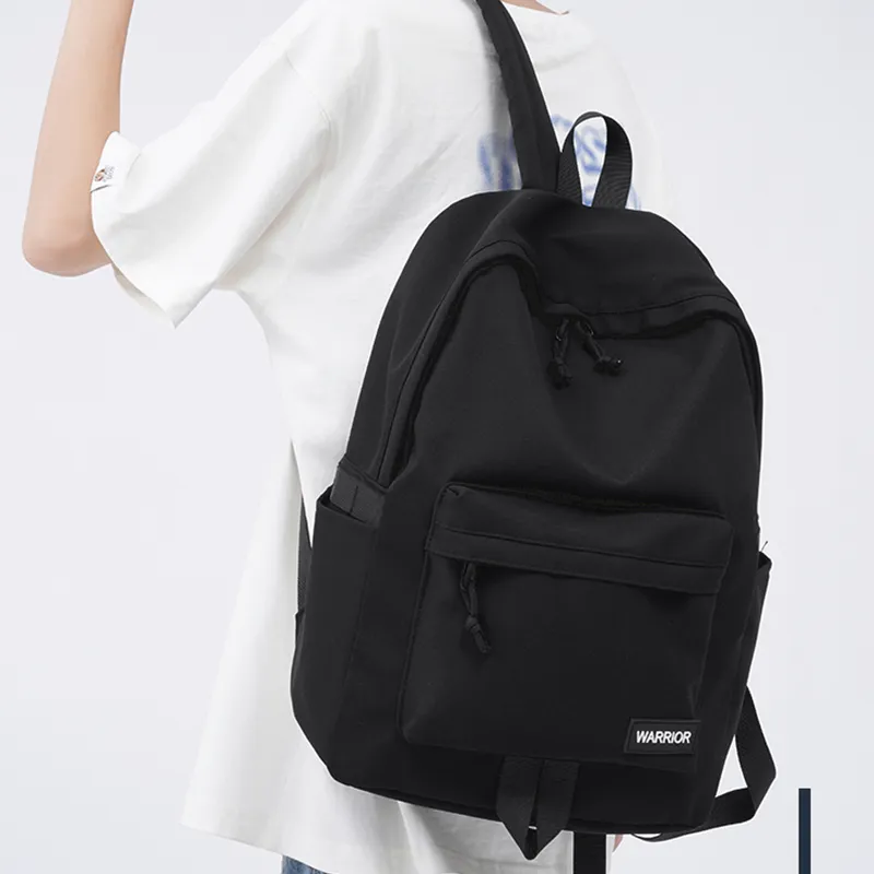 Warrior Nylon Fabric Backpack Unisex Red/Black-1
