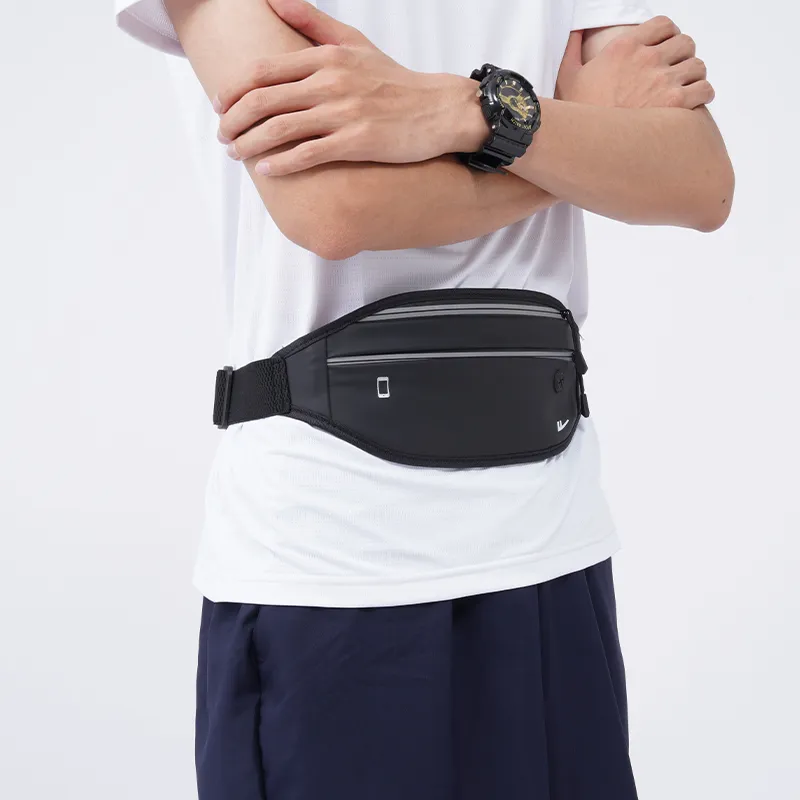 Warrior PU Fanny Pack Regular Unisex Black/White-4