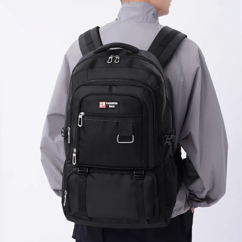 Warrior Polyester Backpack Men's Black-4