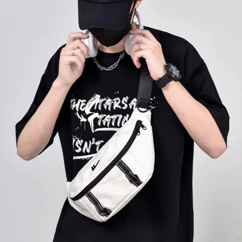 Warrior Nylon Messenger Bag Shoulder Bag Crossbody Bag Sling Bag Regular Unisex White-1