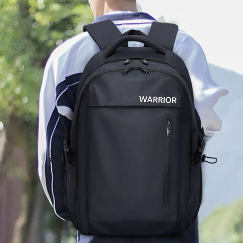 Warrior Nylon Fabric Backpack Regular Unisex Business Urban Techwear Black-3