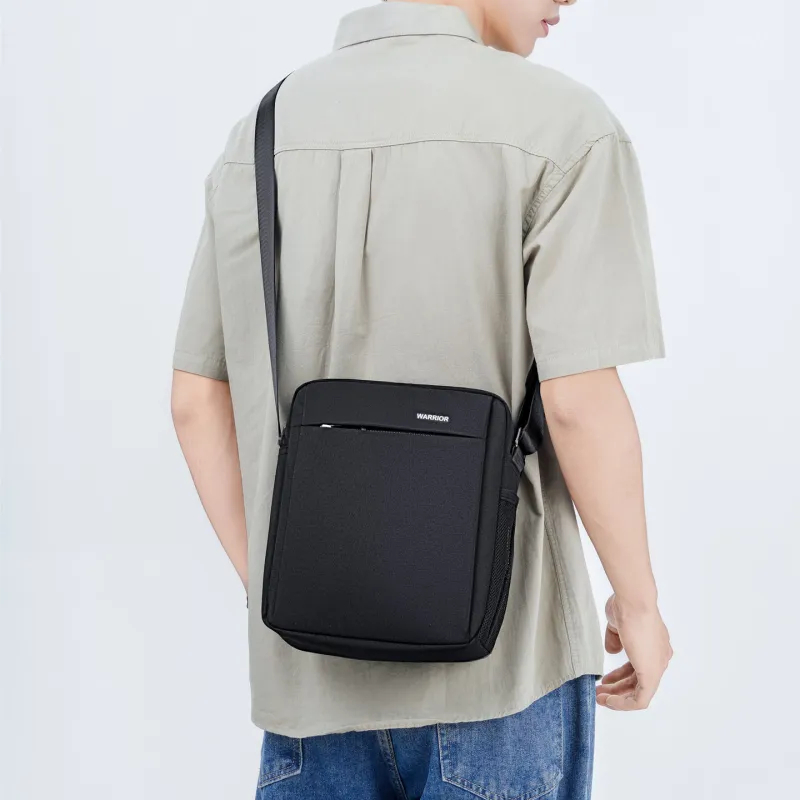 Warrior Polyester Shoulder Bag Men's Black-1