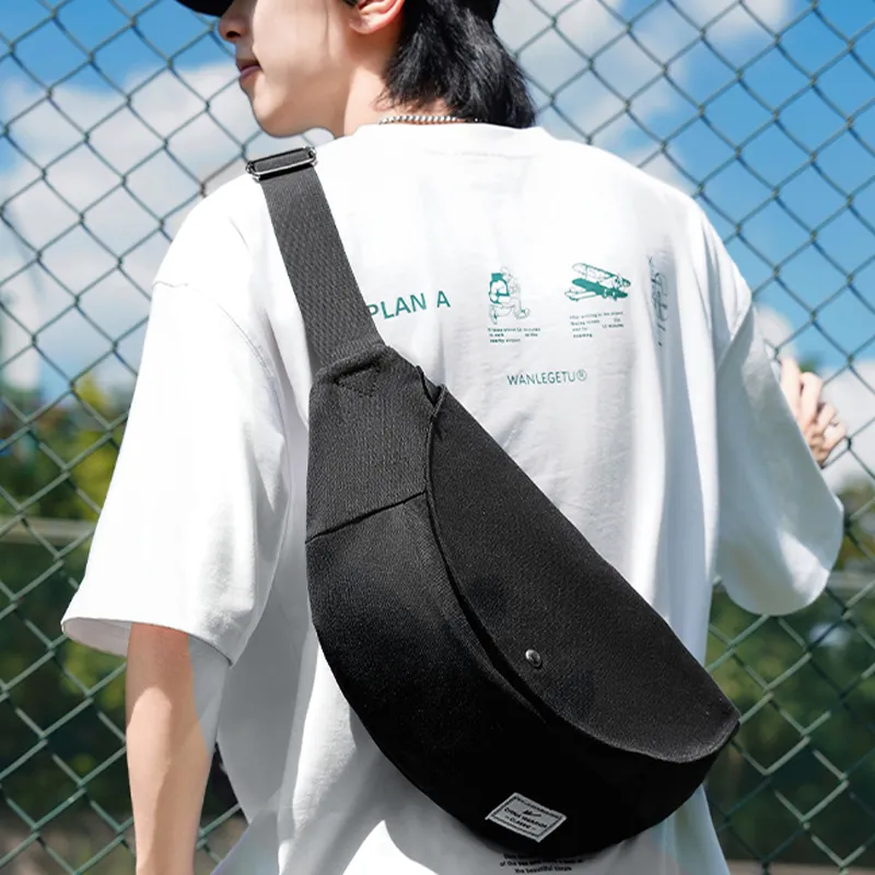 Warrior Canvas Sling Bag Regular Unisex Black/White-3