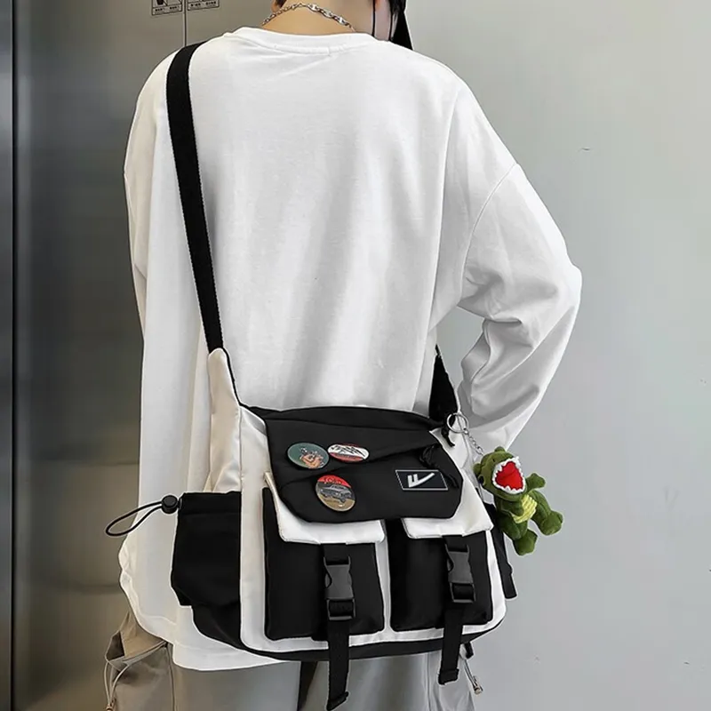 Warrior Nylon Crossbody Bag Unisex Black-9