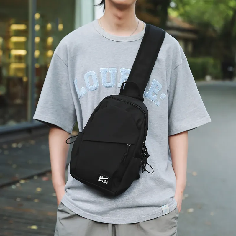 Warrior Nylon Sling Bag Unisex Black-1