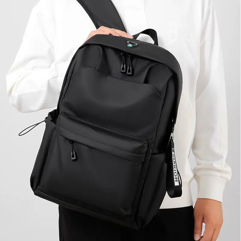 Warrior Oxford Laptop Bag Backpack Large Size Unisex Black/Gray-3