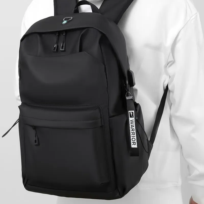 Warrior Oxford Laptop Bag Backpack Large Size Unisex Black/Gray-2