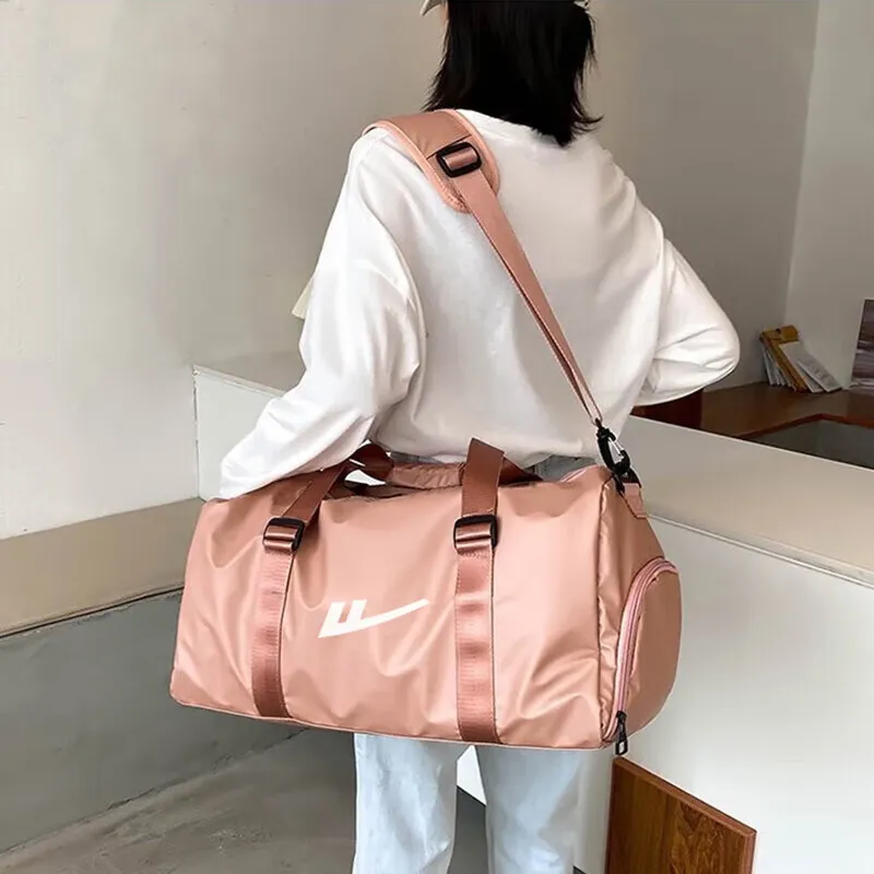 Warrior Oxford Handbag Shoulder Bag Crossbody Bag Travel Bag Regular Unisex Pink-2