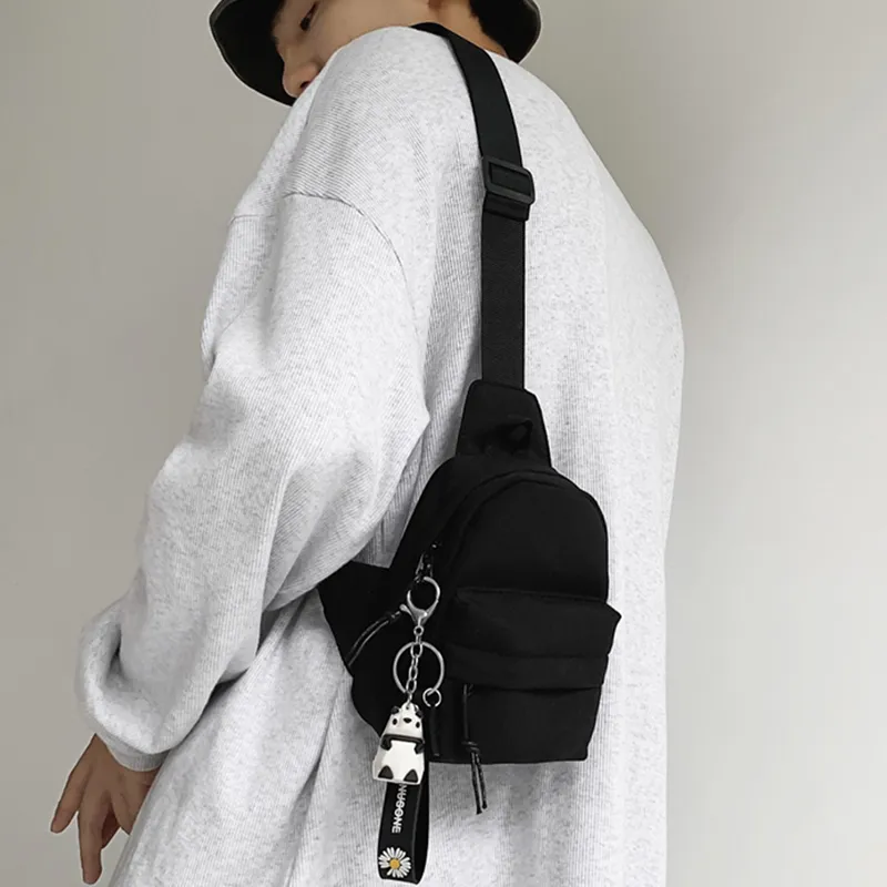 Warrior Nylon Sling Bag Regular Unisex Black/White-1