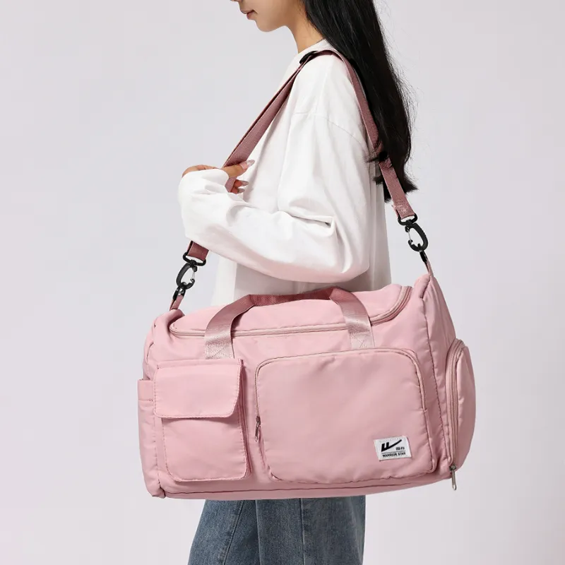 Warrior Oxford Gym Bag Women's Pink/Gray/Black-4