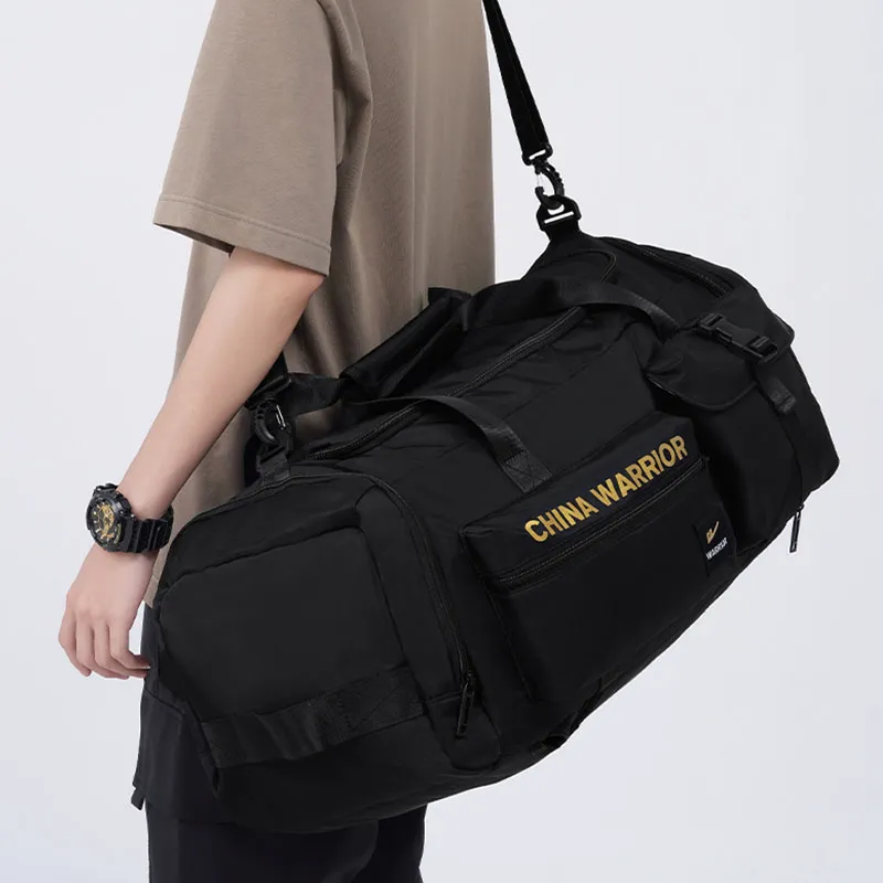 Warrior Nylon Fabric Travel Bag 40L Unisex Black-3