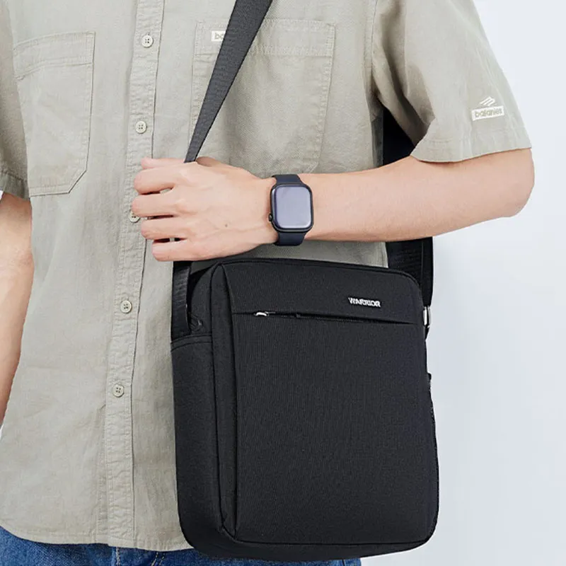 Warrior Polyester Shoulder Bag Men's Black-2