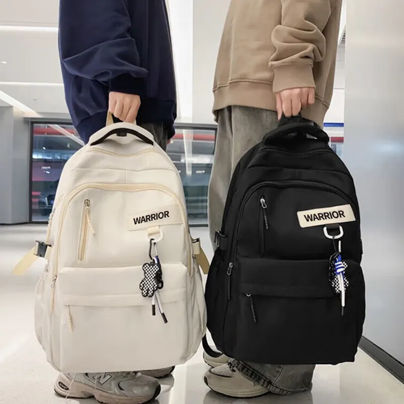 Warrior Nylon Backpack Medium Size Women's White/Black-20