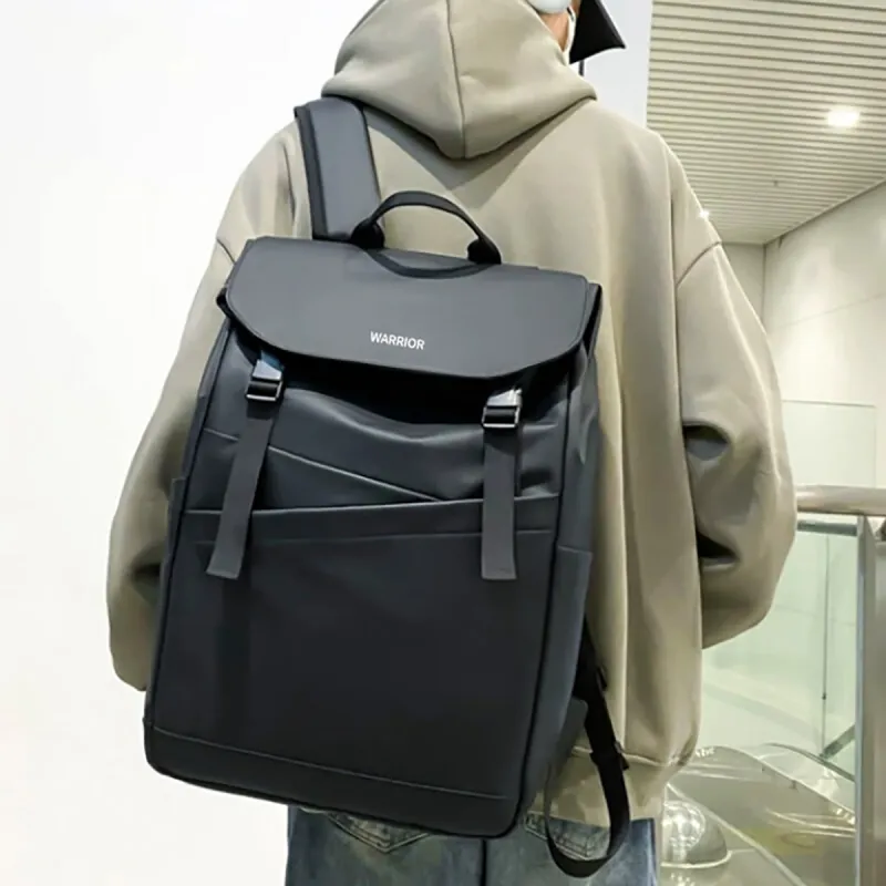 Warrior PU Backpack Unisex Black-1