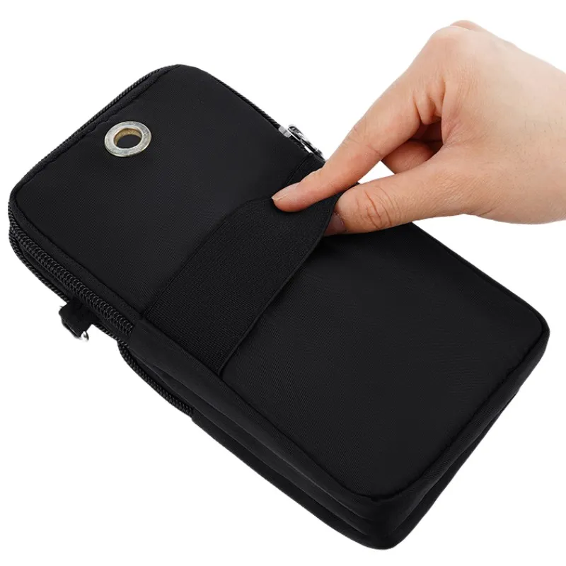 Warrior Nylon Cell Phone Pouch Regular Unisex Black-2