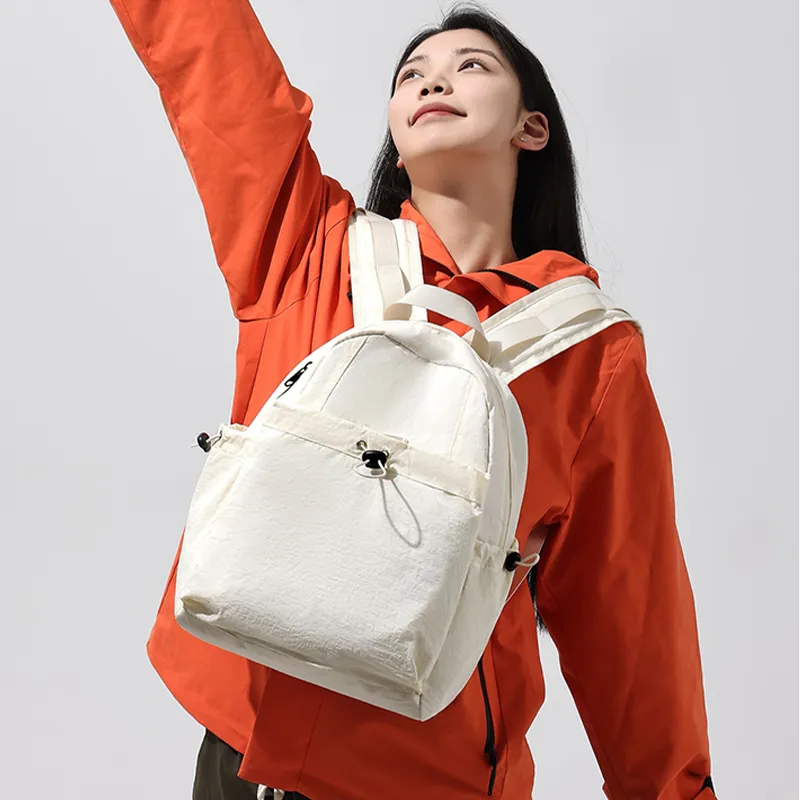 Warrior Nylon Backpack Unisex White-2
