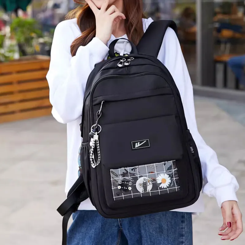 Warrior Nylon Backpack Unisex Black-2